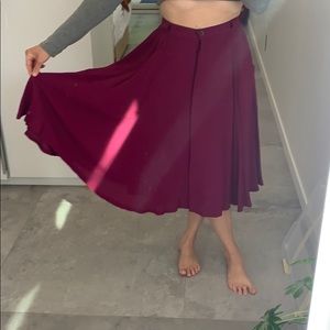 Madewell Broadway and Broome burgundy skirt